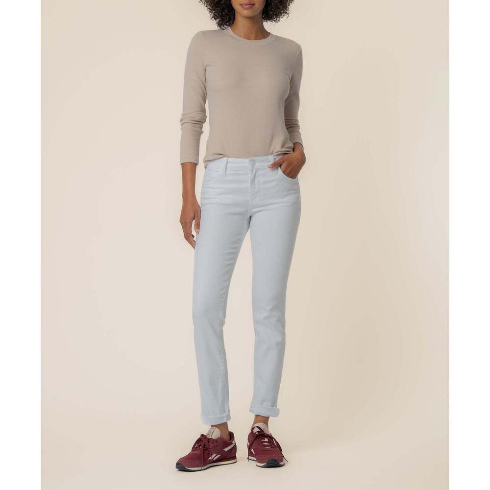 Kut from the Kloth Catherine Mid Rise Boyfriend in Optic White Size 66 / Optic W